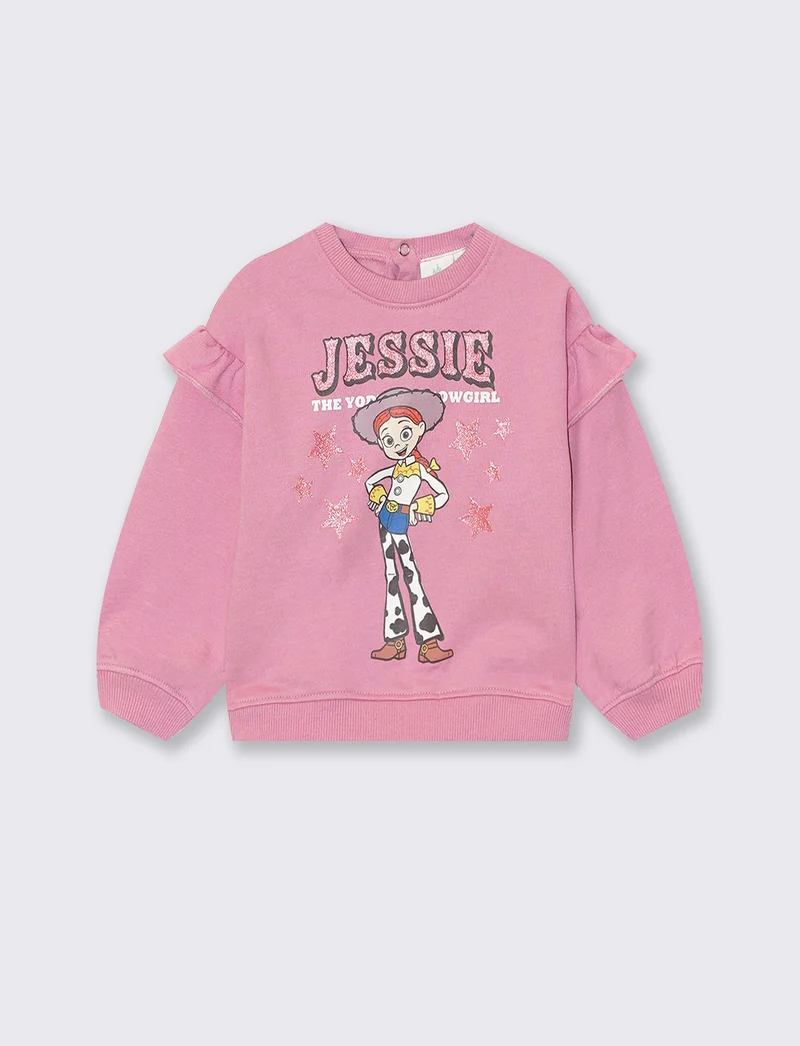 Felpa Toy Story con rouches e stampa - Rosa candy