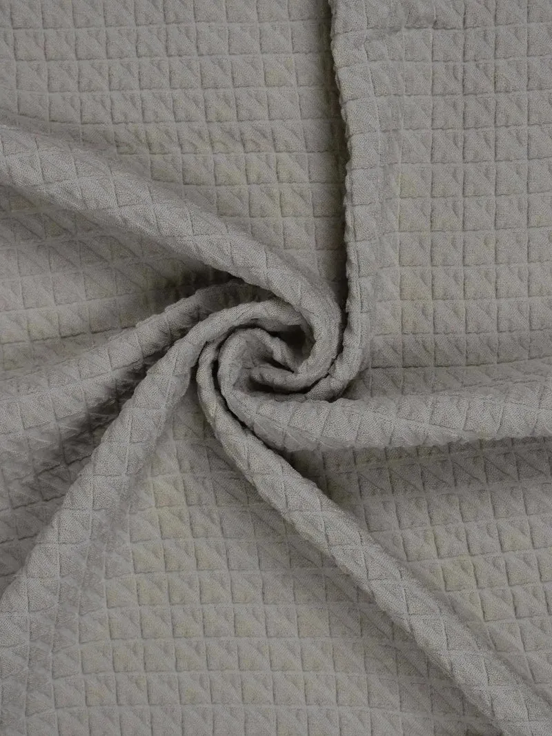 Jacquard stretch motivo geometrico beige