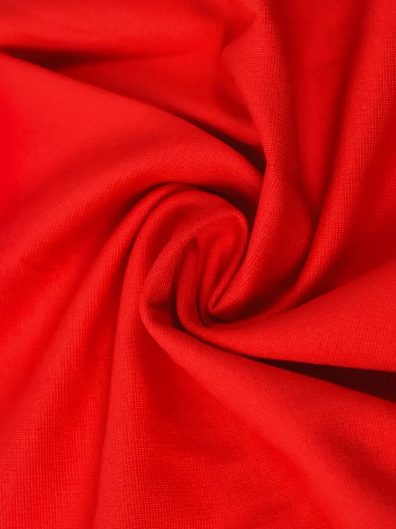 Punto milano viscosa elasticizzato rosso
