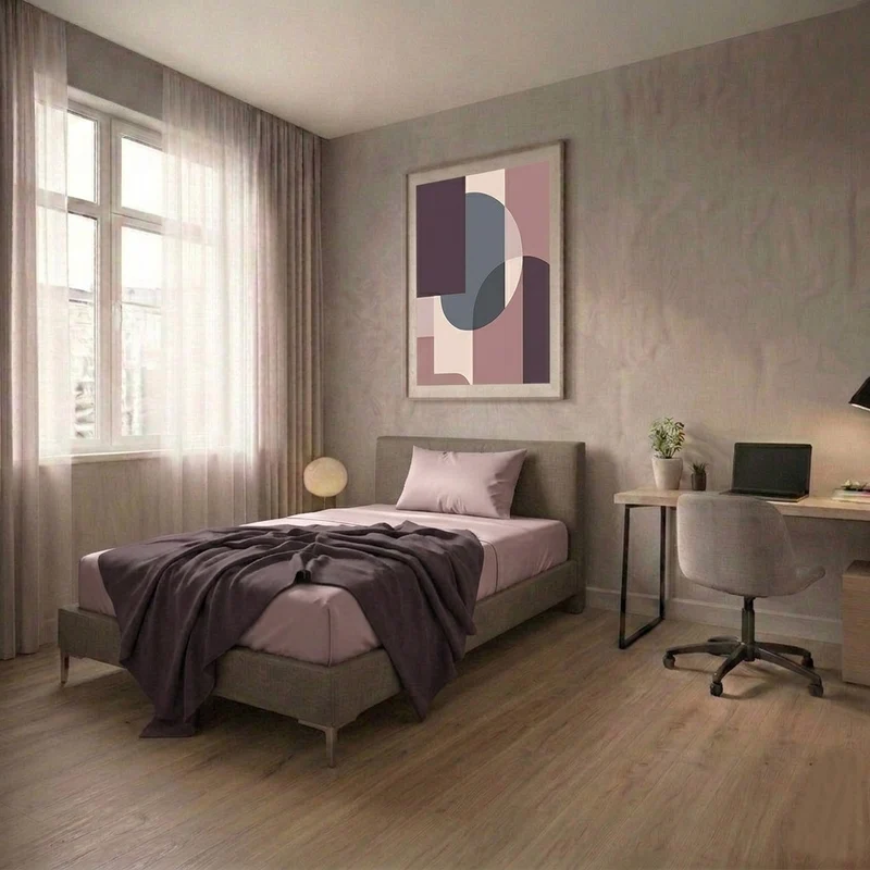Completo Letto Singolo in Cotone Atelier Fragrance Tinta Unita Powder Pink