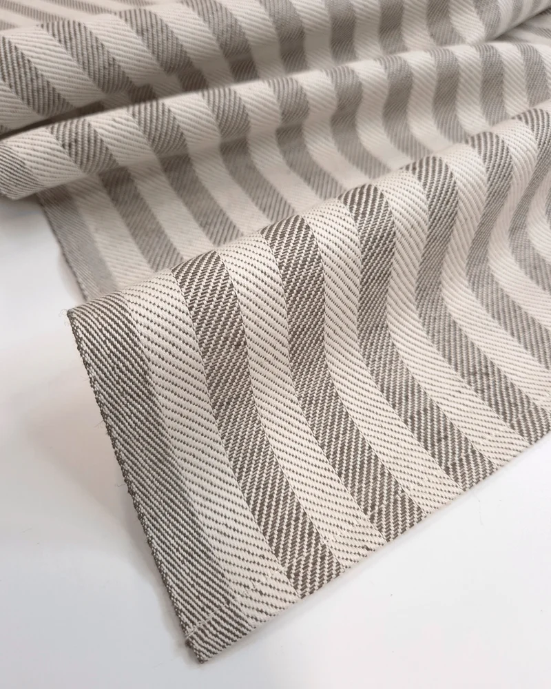 Asciugapiatti 60x83 cm "Rinfranto Spigato" Misto Lino - ANTRACITE