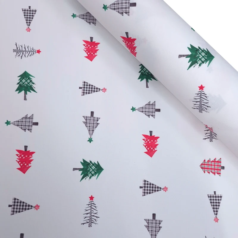 Tessuto no stiro H 150 cm - ALBERI DI NATALE