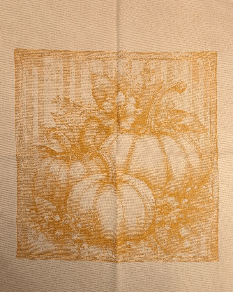 Asciugapiatti 75x58 cm in puro cotone - ZUCCHE/GIALLO