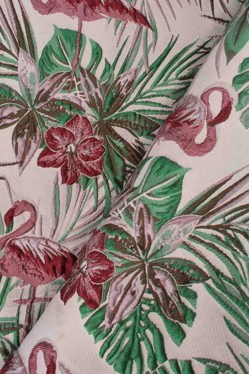 Jacquard matelassé misto seta motivo floreale