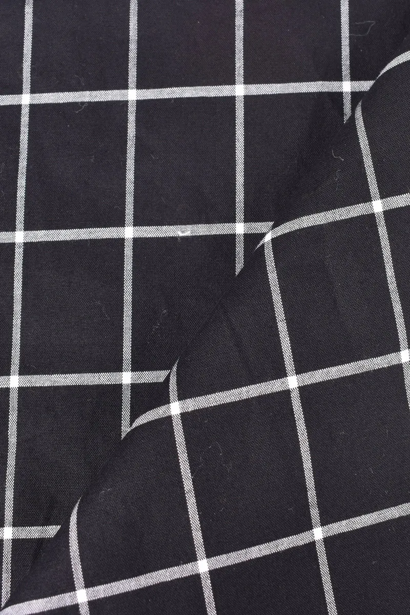 Tela stretch in cotone a quadri