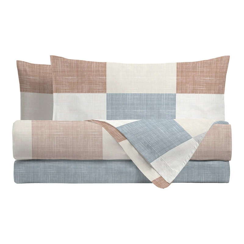 Di Maestro Completo Letto Stampato Matrimoniale Esmond Beige