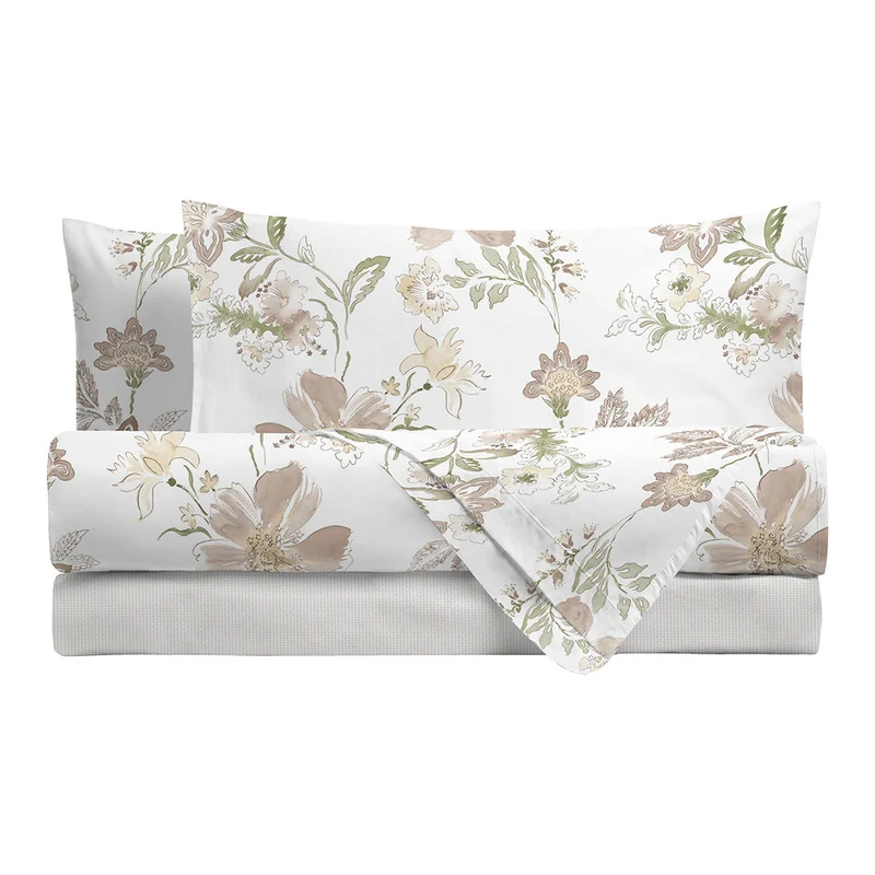 Di Maestro Completo Letto Stampato Matrimoniale Amal Beige