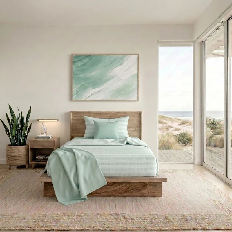 Completo Letto Singolo in Cotone con Stampa - Fantasia Fabrizio Aqua