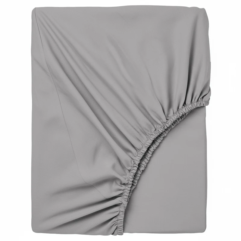 Happidea Lenzuolo Sotto con Angoli Singolo in Cotone Tinta Unita Pearl