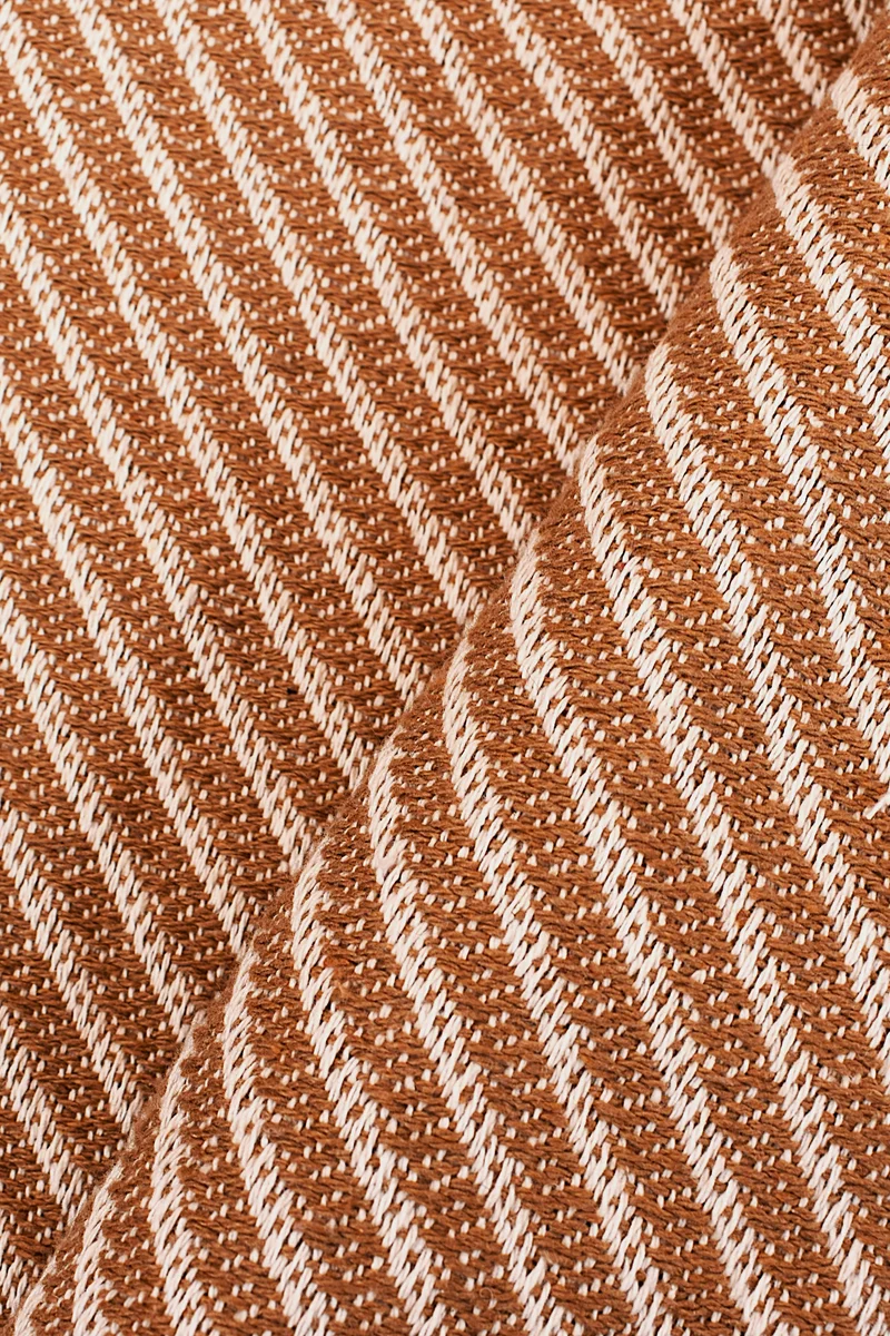 Jacquard in cotone a righe
