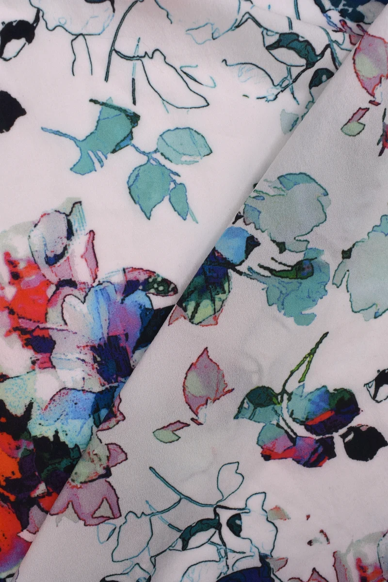 Chiffon bi-elastico stampato
