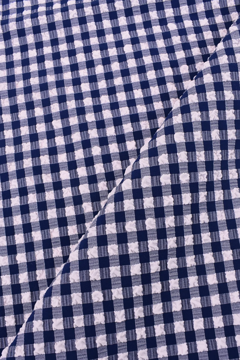 Seersucker bi-elastico vichy