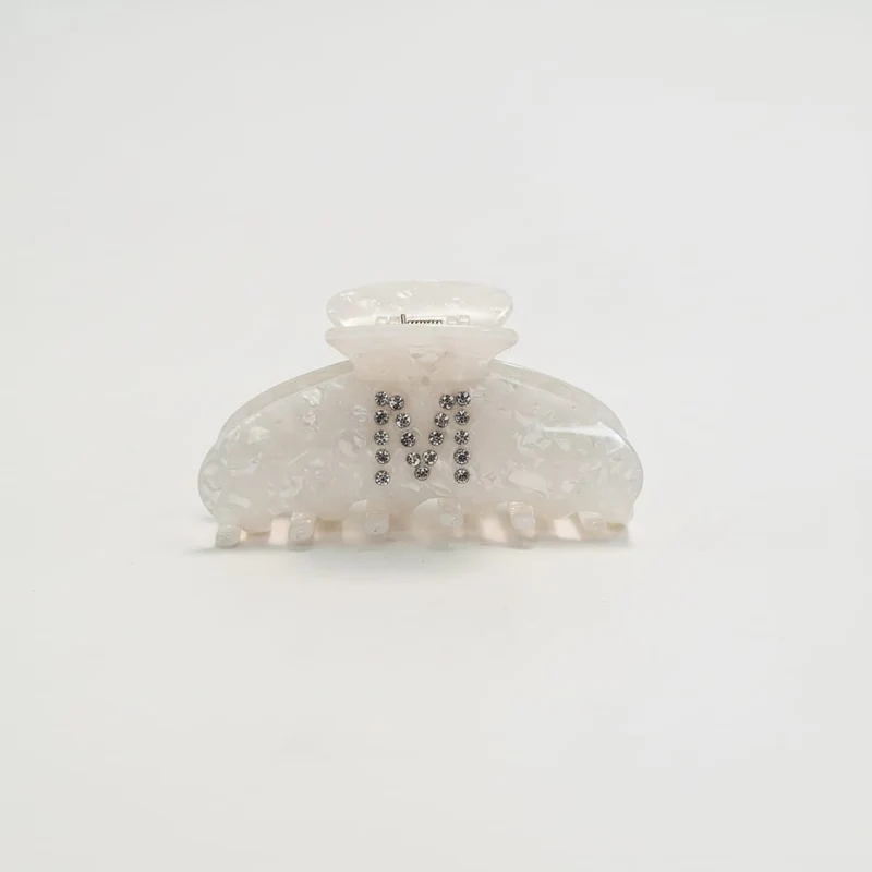 Pinza con lettera in strass scintillanti - Var 5