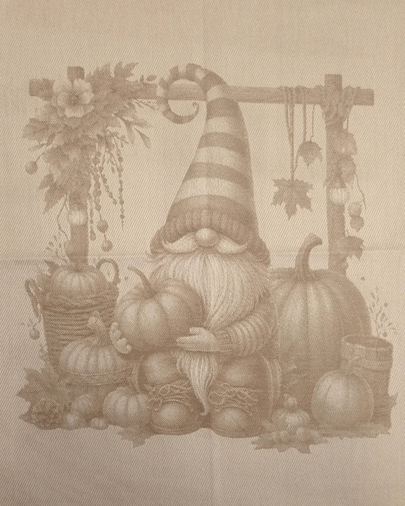 Asciugapiatti 75x58 cm in puro cotone - GNOMO AUTUNNALE/NOCCIOLA