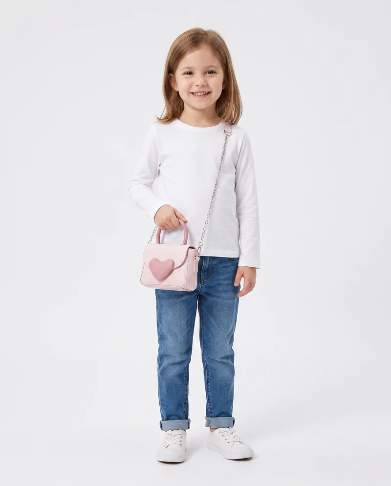 Borsetta con chiusura a cuore elegante - Rosa