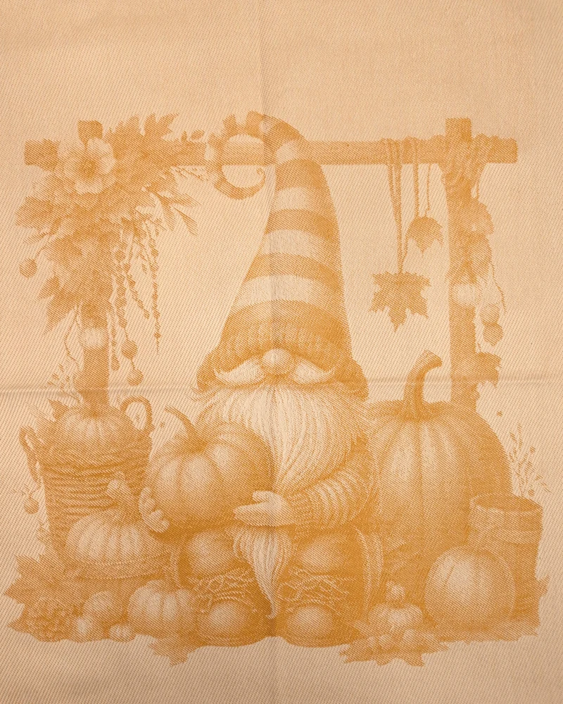 Asciugapiatti 75x58 cm in puro cotone - GNOMO AUTUNNALE/GIALLO