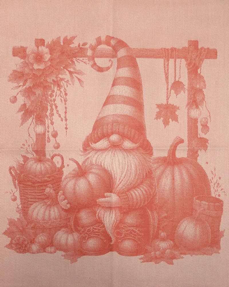 Asciugapiatti 75x58 cm in puro cotone - GNOMO AUTUNNALE/ARANCIO