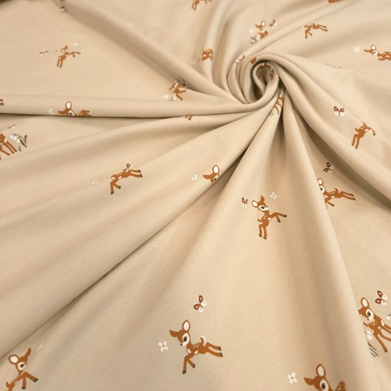 Jersey di Cotone H 150 cm - BABY CERBIATTI/BEIGE
