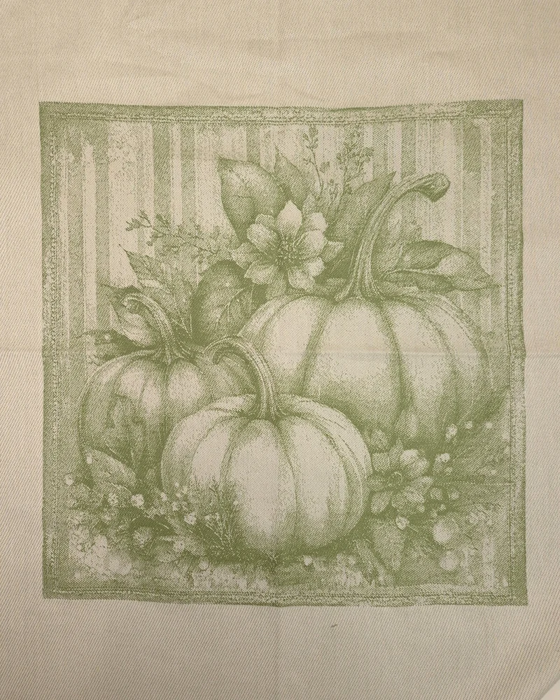 Asciugapiatti 75x58 cm in puro cotone - ZUCCHE/VERDE