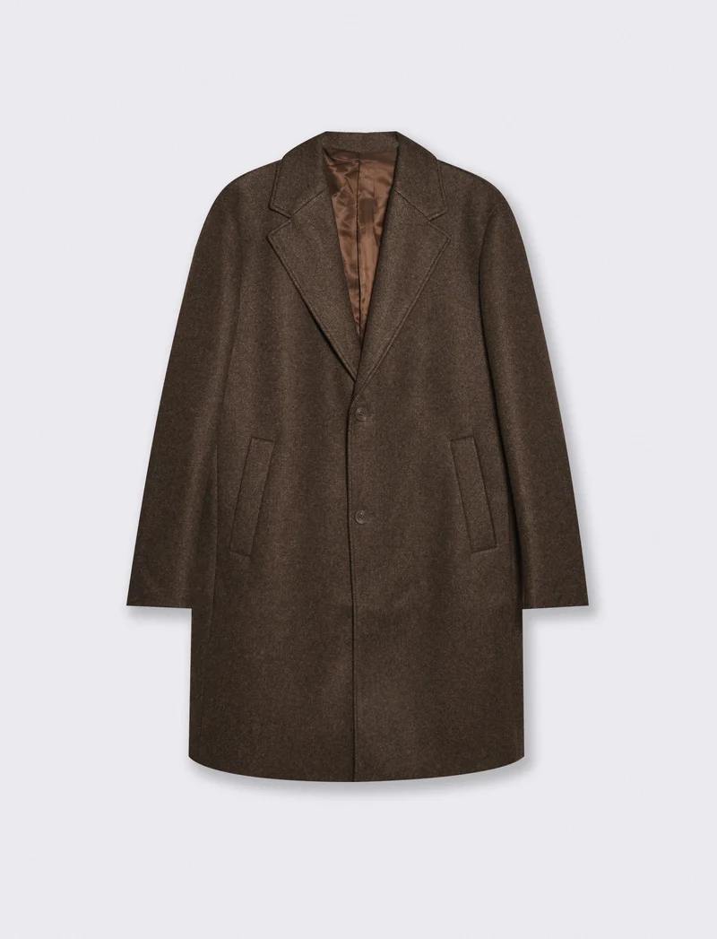 Cappotto classico 2 bottoni regular fit - Moro
