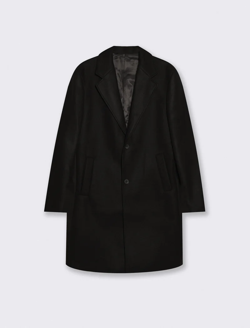 Cappotto classico 2 bottoni regular fit - Nero