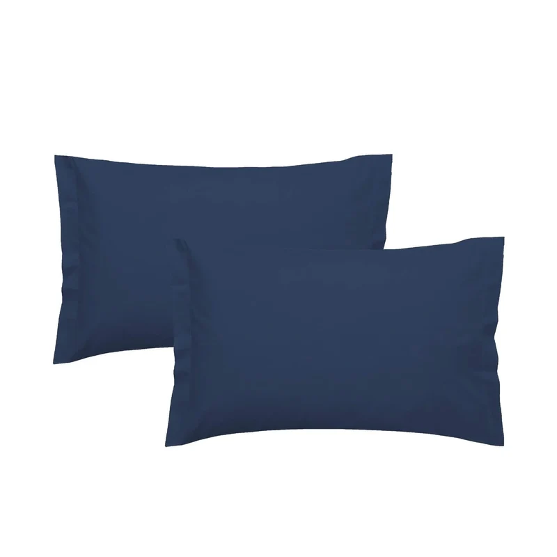 Coppia Federe Tinta Unita Blu Royal