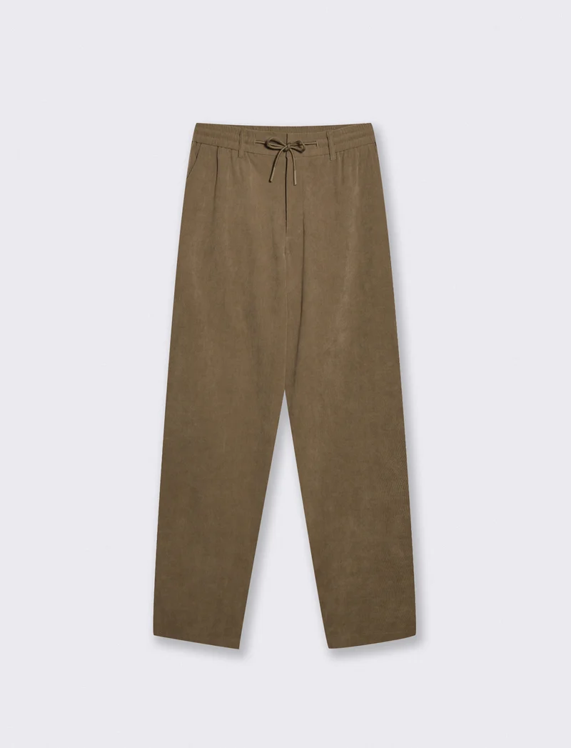 Pantaloni Jogger Velluto Easy Formal Fit Uomo - Moro