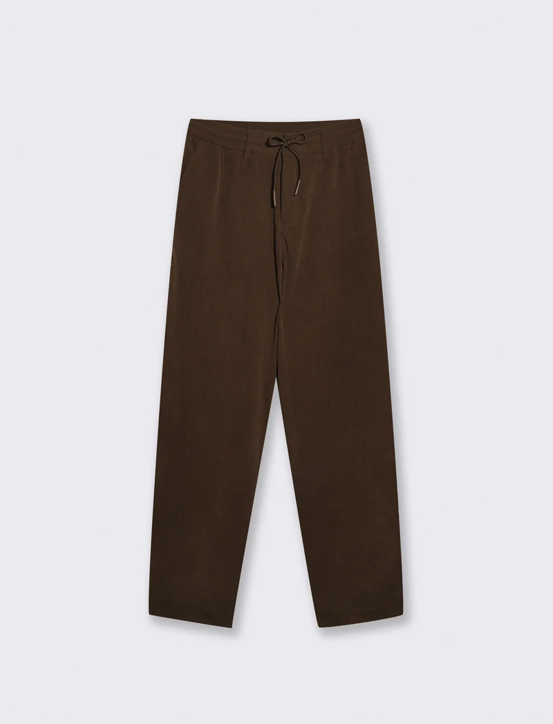 Pantaloni Jogger Velluto Easy Formal Fit Uomo - Verde kaki
