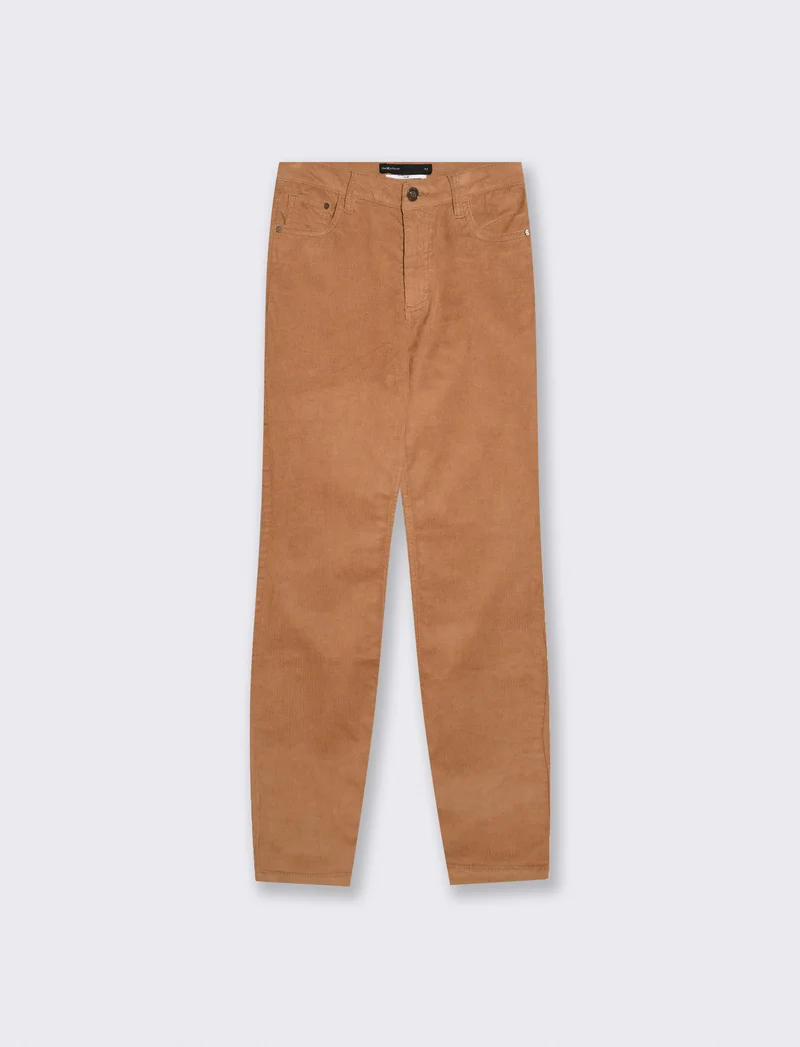 Pantalone skinny con vita regolare - Cammello