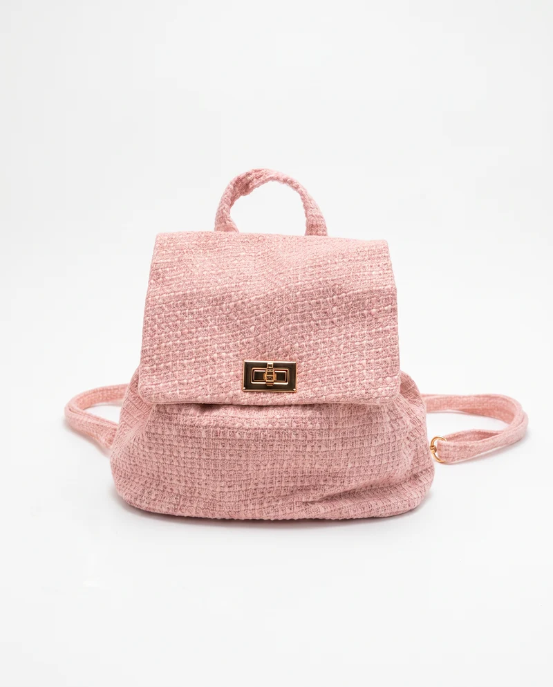 Zainetto bambina in tessuto bouche' - Rosa