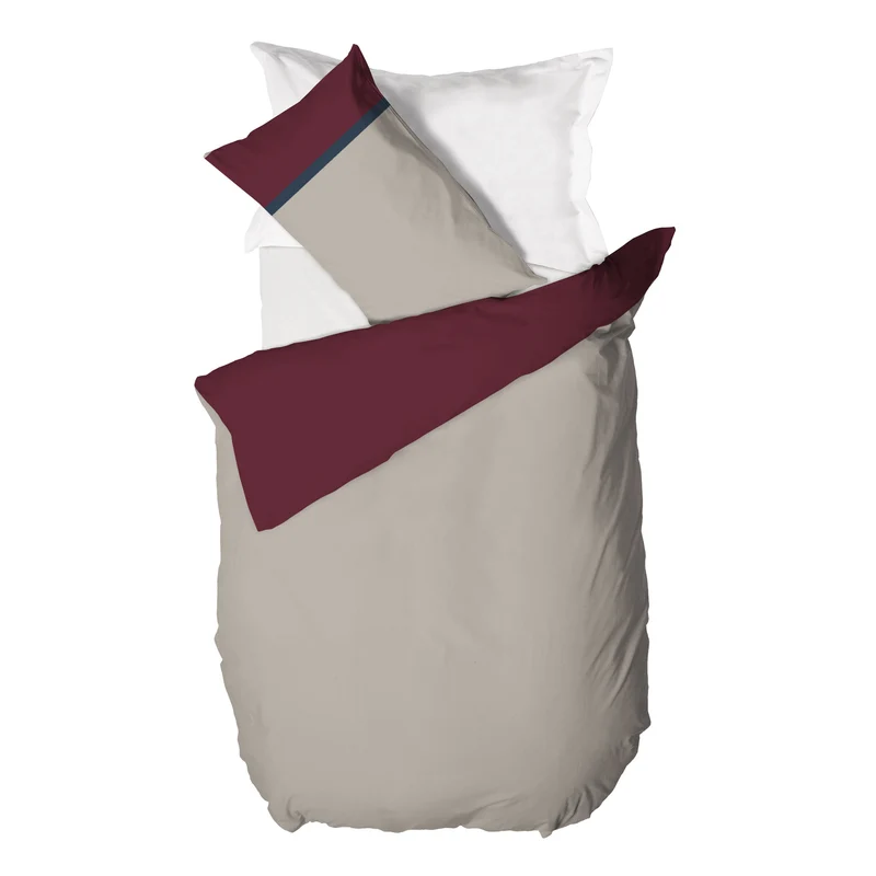 Parure Copripiumino Singolo - Fantasia Tricolor Gin Bordeaux