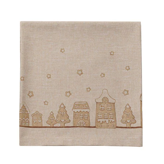 THUN® Tovaglia Antimacchia 150x260 cm Thunland Gingerbreadhouse Beige