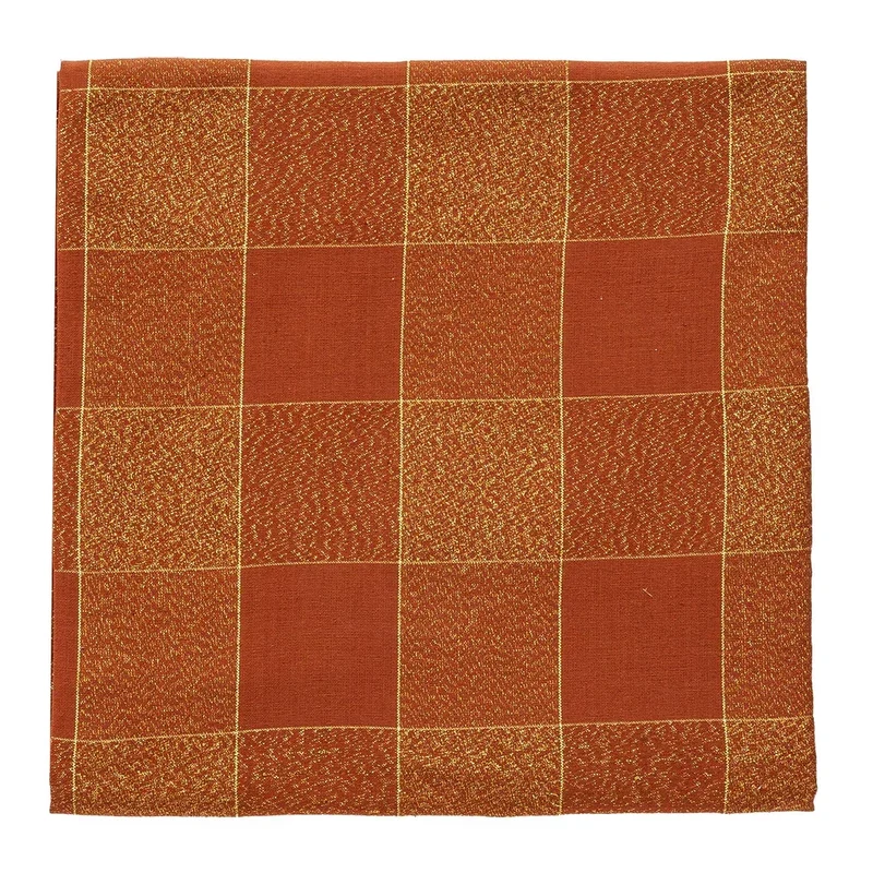 Tovaglia Tinta in Filo 140x240 cm Alpine Aura Check Rust
