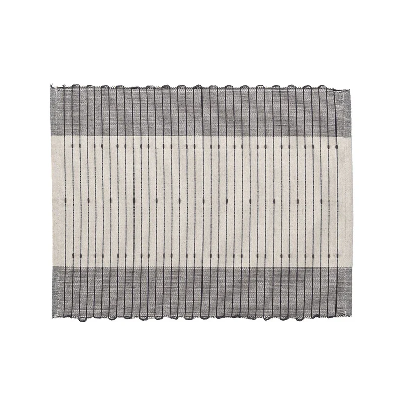 Set 2 Tovagliette 33x45 cm Rhum Boho Grigio Scuro