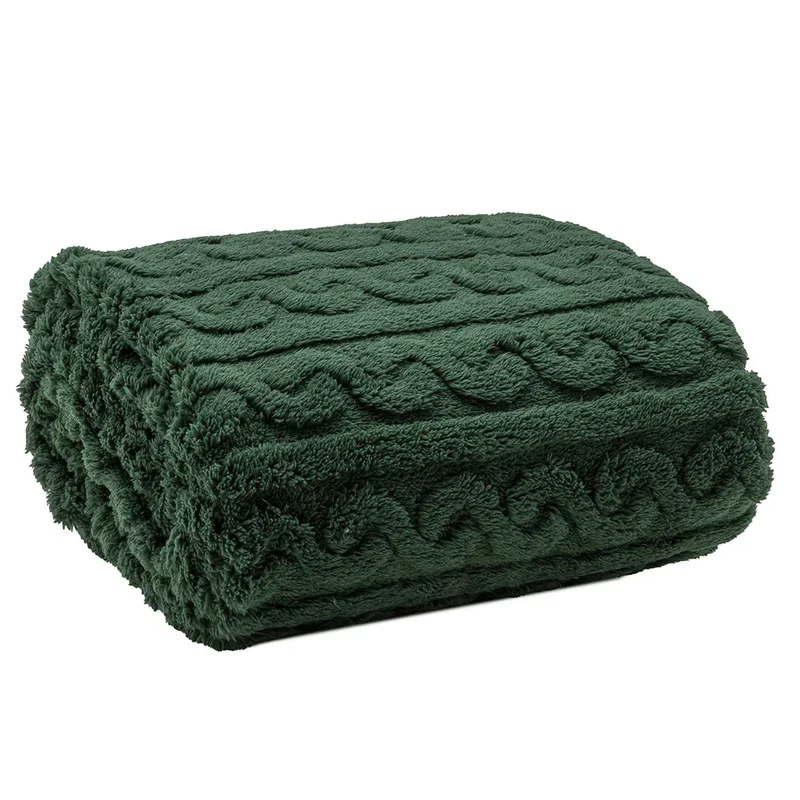 Coperta Marmolada 150x200 cmDolomites Dream Tinta Unita Green