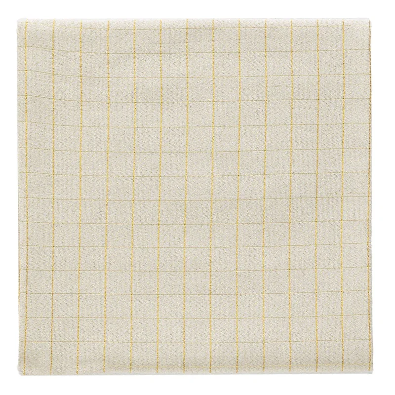 Tovaglia Tinta in Filo 140x180 cm Himalayan Home Grid Cream