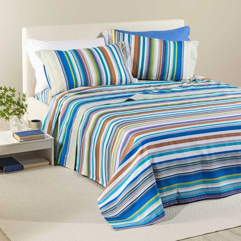 Copriletto Estivo Bristol Fior di Cotone in Cotone Piquet