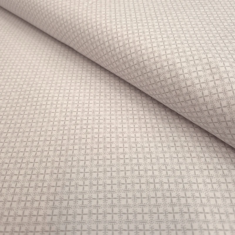 Cotone Americano H 110 cm - MINI GEOMETRIA GRIGIO/BIANCO