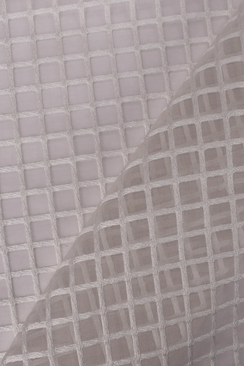 Organza in 100% seta a griglia
