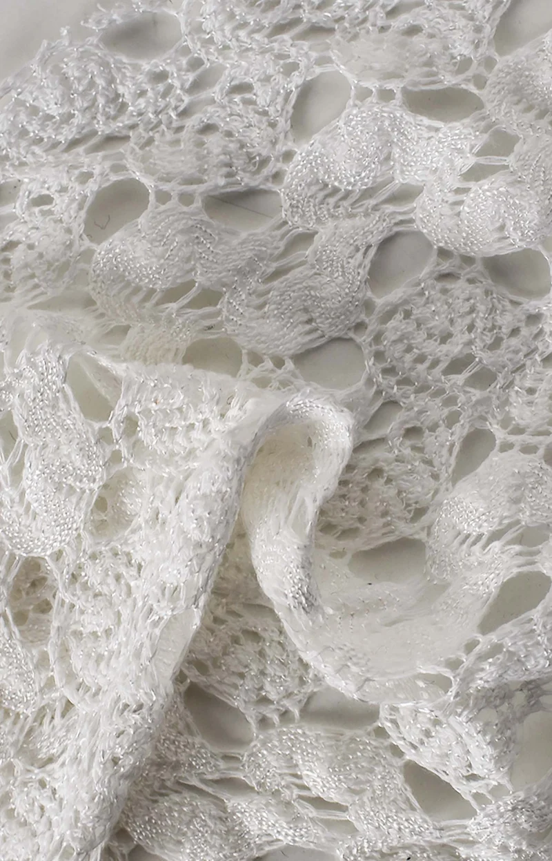 Pizzo in misto cotone motivi circolari