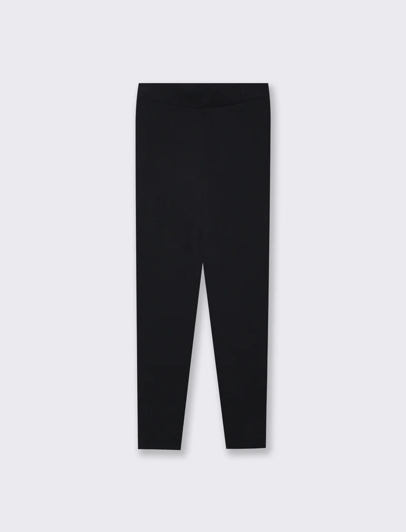 Leggings basico con elastico in vita - Nero
