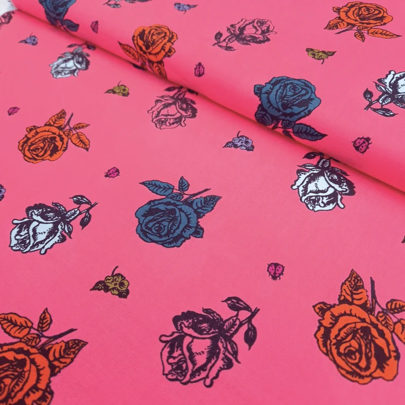 Cotone Americano H 110 cm - ROSE/ROSA ACCESO