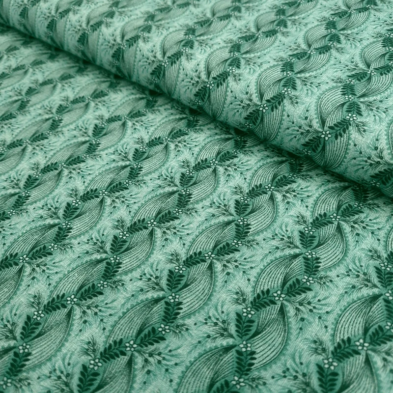 Cotone Americano H 110 cm - CATENELLA FLOREALE/VERDE