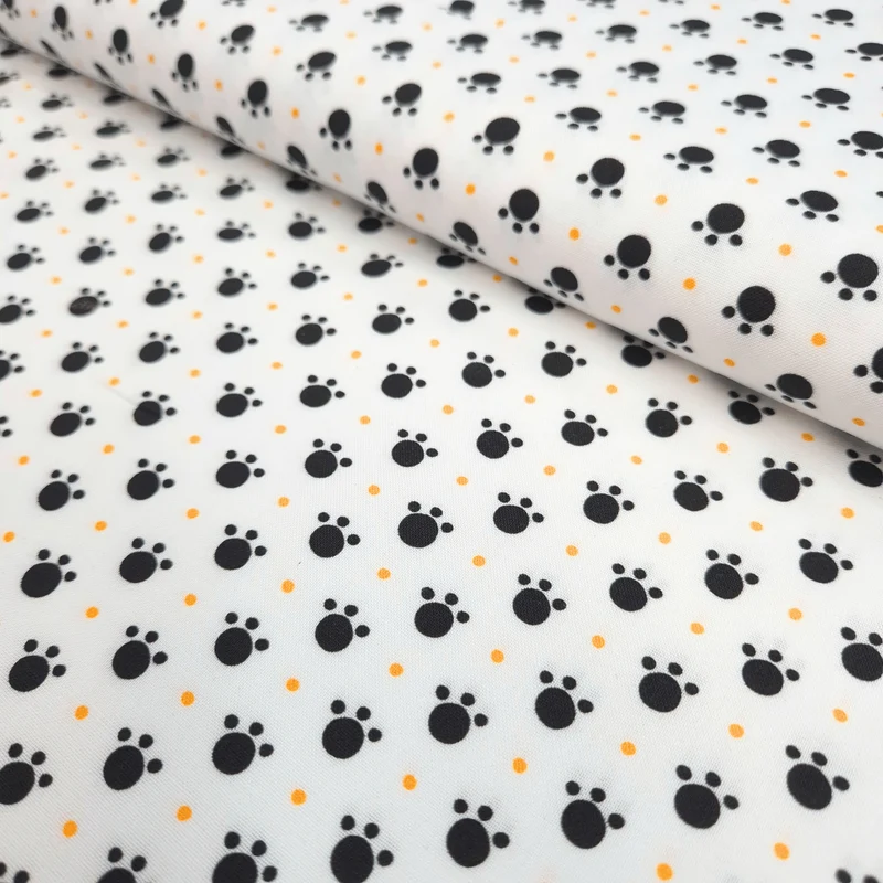 Cotone Americano H 110 cm - IMPRONTE BIANCO E NERO