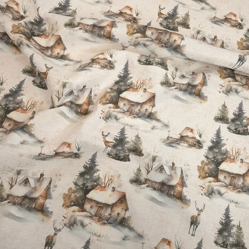 Tessuto Arredo Jacquard H 140 cm - LA CASETTA IN MONTAGNA/LUREX