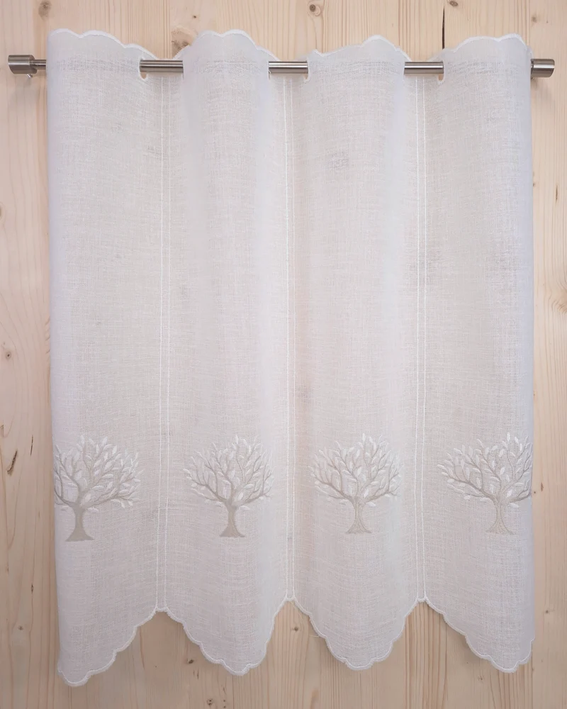 Tenda a vetro ricamata - ALBERO DELLA VITA