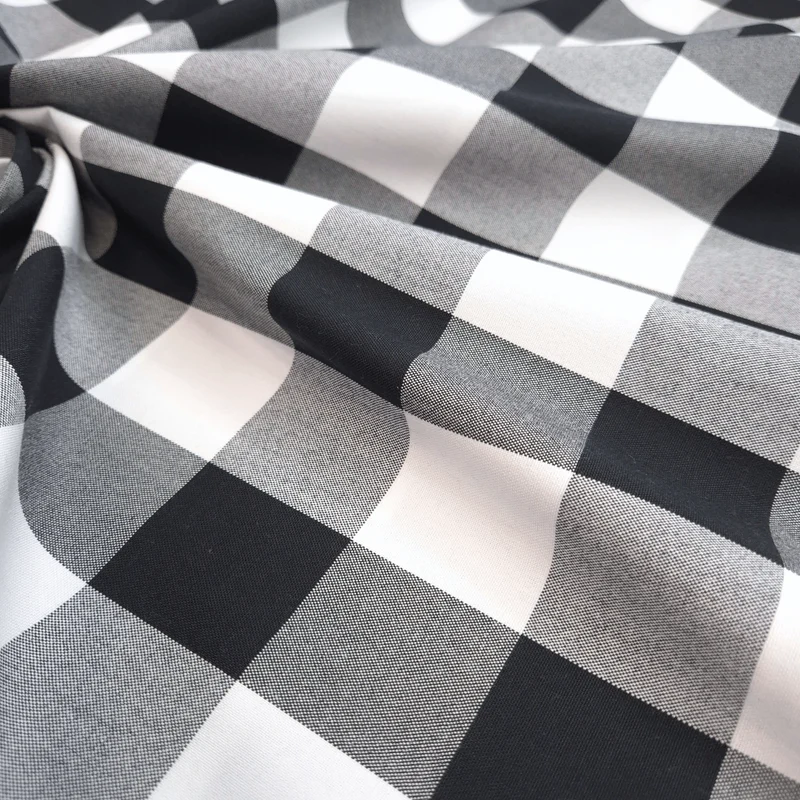 Tessuto Misto Cotone H 300 cm - QUADRO NERO