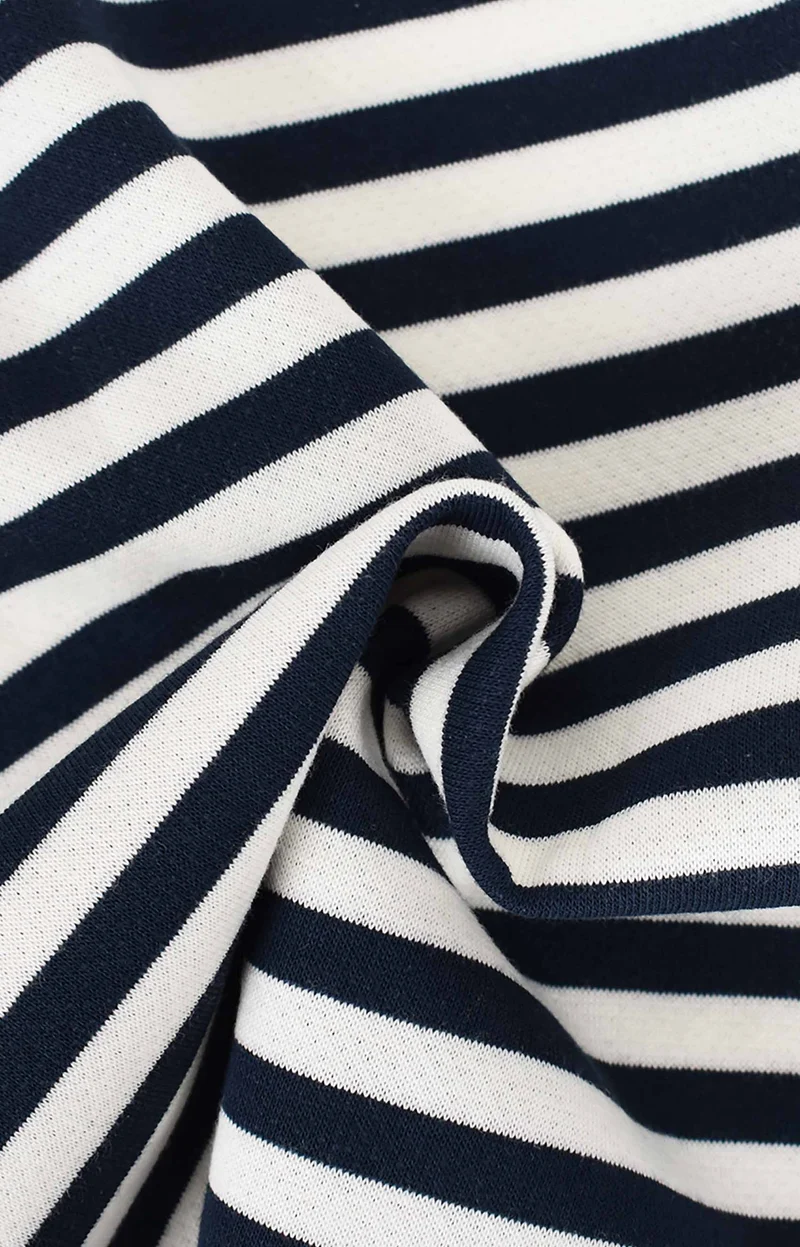 Felpa in cotone stretch rigata