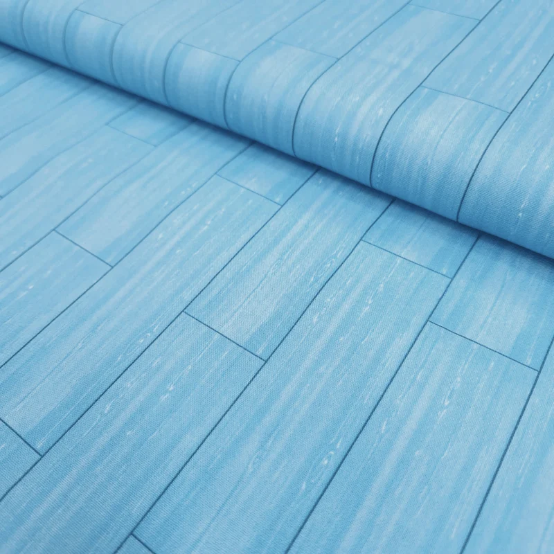 Cotone Americano H 110 cm - EFFETTO LEGNO AZZURRO