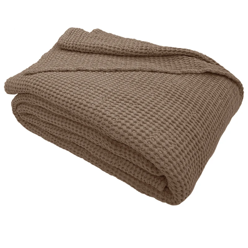 Copriletto in Cotone a Nido d'Ape StoneWashed No Stiro - Anthony